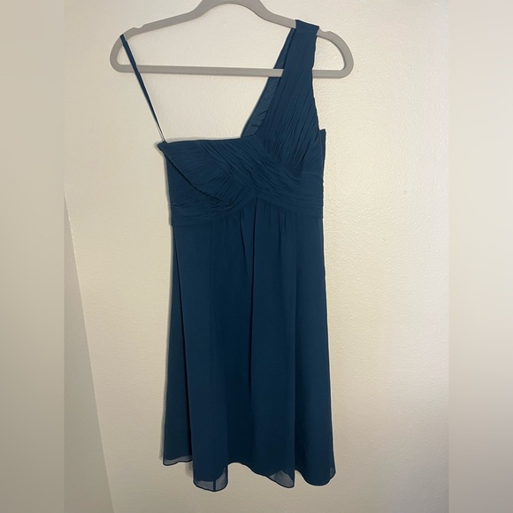 Ann Taylor Dresses & Skirts - Ann Taylor Women’s Blue Asymmetrical One-Shoulder Dress